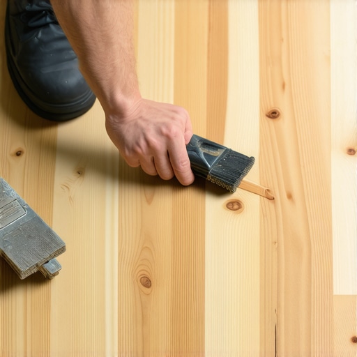 Expert refinishing hardwood floor Professional refinishing hardwood floor with sanding and sealing tools