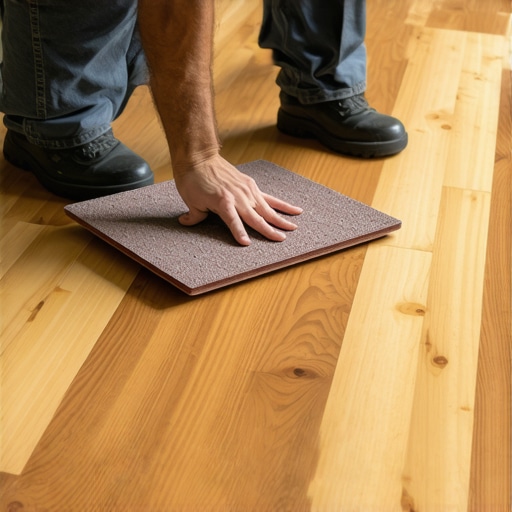 Innovative Hardwood Floor Refinishing Tools Person using modern refinishing tools on hardwood floor