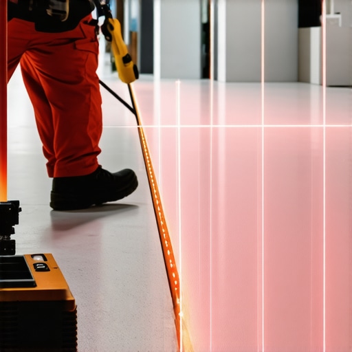 High-tech laser leveling system for flooring Professional using laser-guided system for precise floor leveling