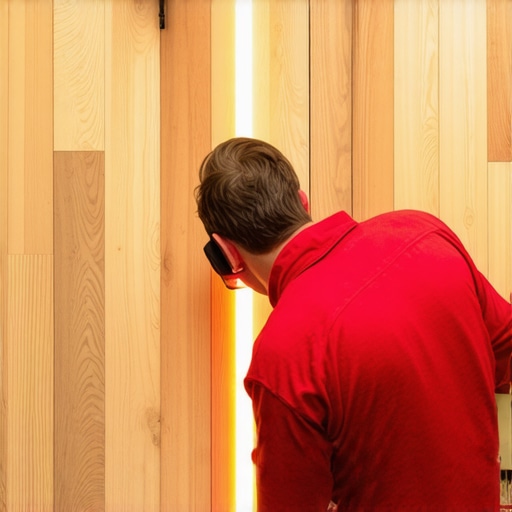 Precision Tools for Flooring Maintenance A handyman using laser level and moisture tester on hardwood floor