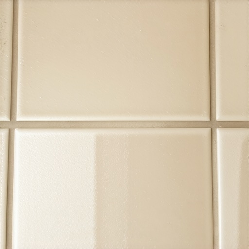 Close-up image of grout lines with sealing coating to prevent stains