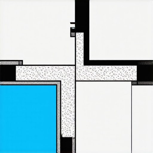 Diagram illustrating shims placed under tiles during installation to ensure evenness at the shower transition