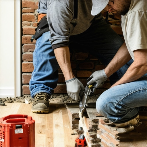 The Correct Way to Undercut Fireplace Brick for New Wood Floors