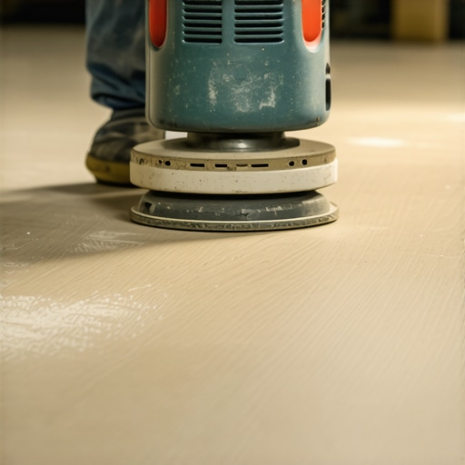 Expert Floor Sanding Technique A professional using a drum sander on hardwood floors to prep for finishing