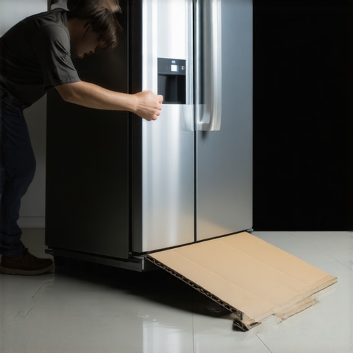 The Cardboard Hack for Sliding Heavy Fridges Over New Tiles