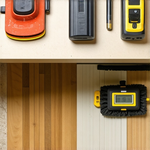 Essential Flooring Maintenance Tools Tools for maintaining hardwood and tile floors, such as buffer, tile saw, mop, and laser level.