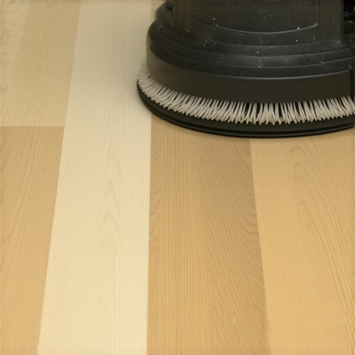 Professional floor buffer and moisture meter used for floor upkeep and inspection