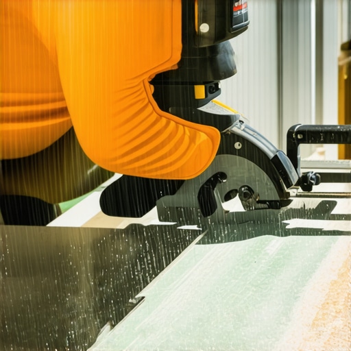 Person cutting glass tiles with a wet saw, showcasing clean, chip-free edges.
