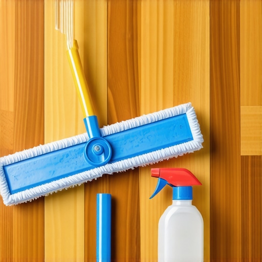 Professional Hardwood Floor Cleaning Tools A person using a microfiber mop on a hardwood floor in a bright, clean home