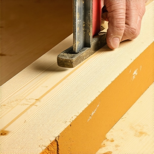 Shim Installation Under Stair Tread Person inserting wood shims beneath a stair tread to eliminate wobble.