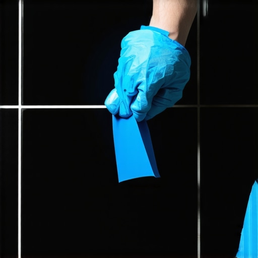 The Blue Tape Method for Layout Marks on Dark Tiles
