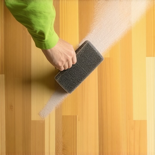 Using a Weighted Roller for Perfect Flooring Adhesion A hand pressing a weighted roller over freshly laid hardwood floors during installation