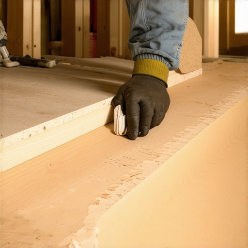 Applying polyurethane adhesive to stair tread