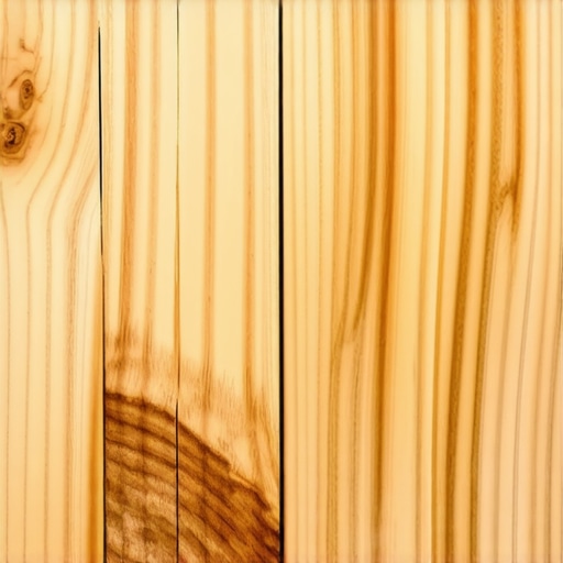 Burnished vs Open Wood Grain Comparison Close up of oak wood grain showing the difference between over-sanded burnished fibers and open grain ready for stain.