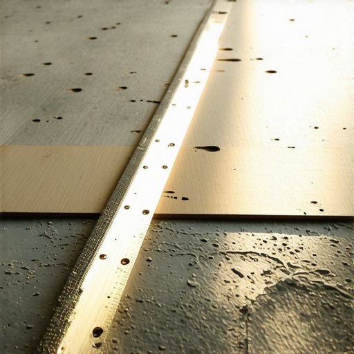 Checking subfloor flatness with a straightedge Professional floor flatness check using a straightedge and light