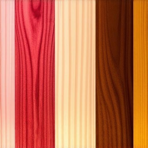 Side-by-side view of new light cherry wood and naturally darkened aged cherry flooring.