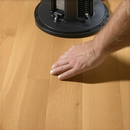 DIY vinyl plank floor repair technique Using a suction cup to close gaps in LVP flooring