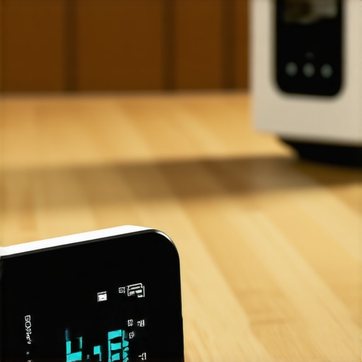 Monitoring Humidity Levels for Bamboo Floors Hygrometer on bamboo floor showing optimal humidity for radiant heat