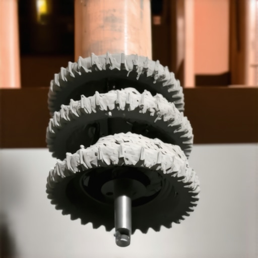 A helical mixing paddle used for achieving a bubble-free self-leveling floor compound.