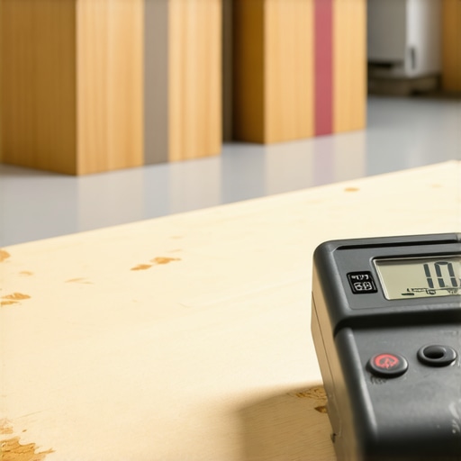 Using a pinless moisture meter to check plywood subfloor readiness