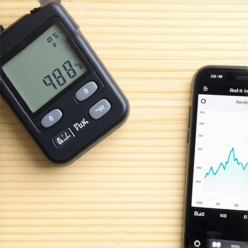A digital moisture meter and smartphone app used for tracking bamboo floor humidity levels.