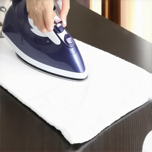 Removing white heat rings from wood with a dry iron