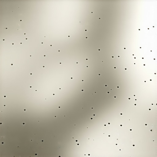 Self-leveling compound pinholes and ghosting Visual example of pinholes appearing in self-leveling floor compound due to improper priming