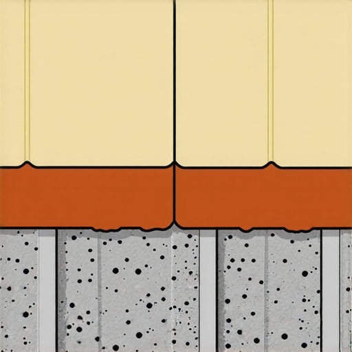 Diagram showing mortar shrinkage and tile lippage caused by uneven thinset application.