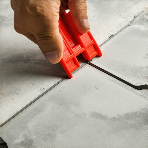 Using a wedge and clip lippage tuning system for large format tile installation.