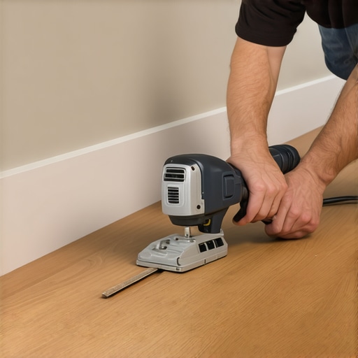 Trimming LVP for expansion gaps Using an oscillating tool to fix LVP peaking by creating an expansion gap at the wall.