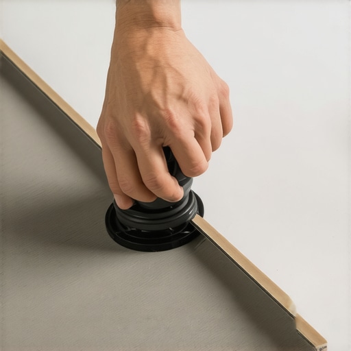 Using a Suction Cup to Repair Vinyl Floor Gaps A DIYer repairing a gap in a luxury vinyl plank floor using a suction cup tool.