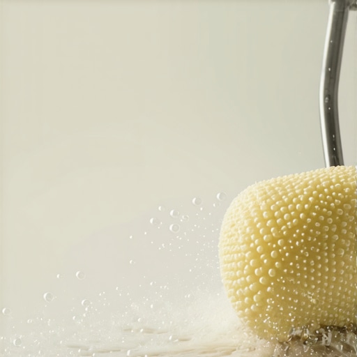 Using a spiked roller for floor leveling A professional using a spiked roller on wet floor leveler to ensure a smooth finish