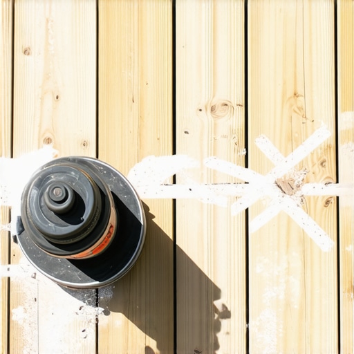 Using the pencil trick for even deck sanding Carpenter using a pencil to mark wood grain before sanding to ensure evenness and avoid swirl marks.